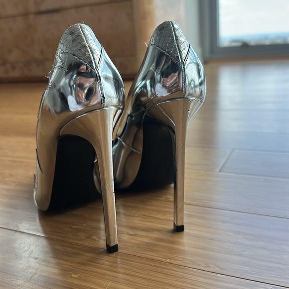 Metallic Saint Laurent Heels 37.5 - Picture 7 of 10